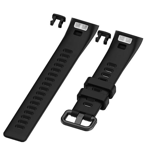 Slidstærkt Anti-fingeraftryk Smartwatch Rem til HUAWEI Band 3/3 Pro/4 Pro [DB] Black