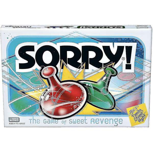 Hasbro Gaming Sorry! Parker Brothers Familiespil for 2 til 4 spillere i alderen 6 år og opefter DB