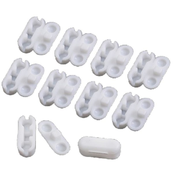 Db 10 stk./parti Plastic Rulle Gardin Træk Snor Forbindelse Gardin Kæde Forbindelse HFMQV 10 PCS