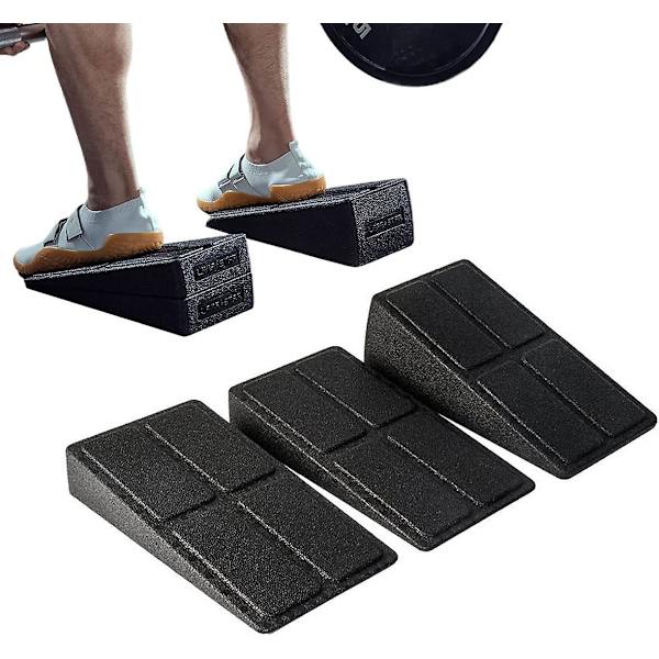 Squat Wedge Block Justerbar Skridsikker Squat Rampe Dødløft Kile Kalvestrækker Skrå Bræt Styrke Til Squat Og Dødløft [DB]