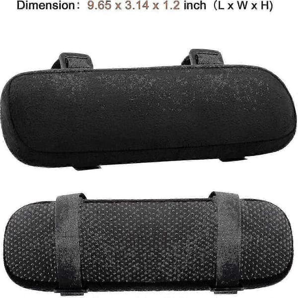 Armstödskuddar för stol 2 st, Memory Foam-kudde för gamingstol, Svart[DB]