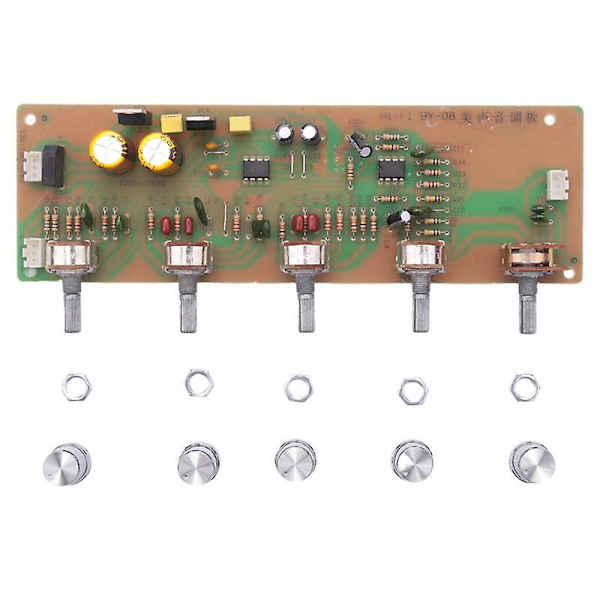 2.0 HIFI AN4558 Audio Förförstärkare Bas Mellanregister Diskant Balans Justerbar Audio Förförstärkare Färdig Platta med Tonkontroll [DB] Green