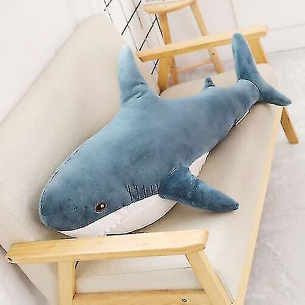 Blahaj Shark Mjuk Stor plyschleksak Gosedjursleksak Julklapp för barn+ [DB] Blue 45cm