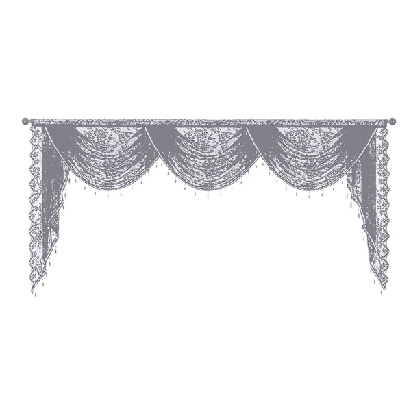 Sort Perlebesat Lace Vandfald Gardinpanel Let og Åndbar Nem Installation Luksuriøs Lille Vindue Halvgennemsigtig Swag Vandfald Gardinpanel Db Grey L