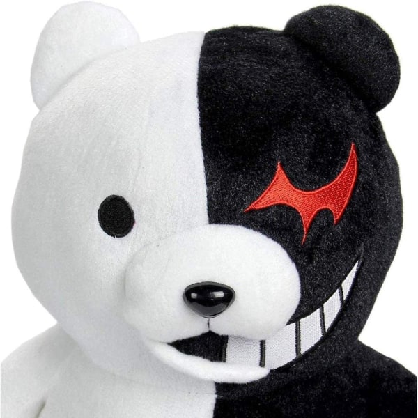 Poikien mustavalkoinen karhupehmolelu Monokuma-karhu 36cm Tyttöjen syntymäpäivätyynylelu tytöille (mustavalkoinen, 13,7\")