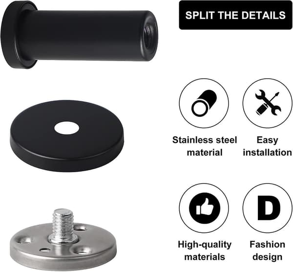 GDRHVFD | 4 kpl seinäkoukku Kylpyhuoneen seinäkoukku 53mm Seinävaatekoukku [DB]