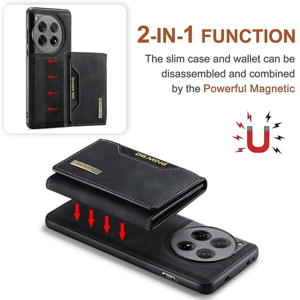 DG.MING M2 -sarjan puhelinkotelo OnePlus 12:lle [DB] Black