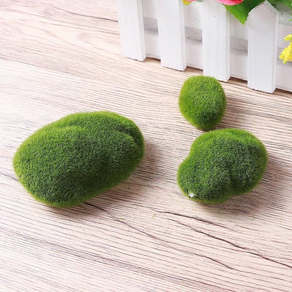 Gröna bollar Moss Rocks för dekor konstgjord stenöverdrag[DB]
