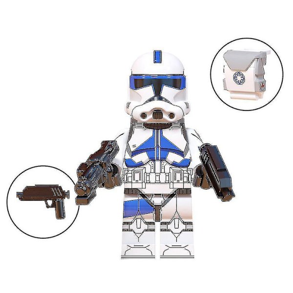 8 st Star Wars Minifigure Monterade Byggklossar Leksaker Echo Jesse Rex Figur Samlarobjekt Leksak Playset Barn Fans Present Db