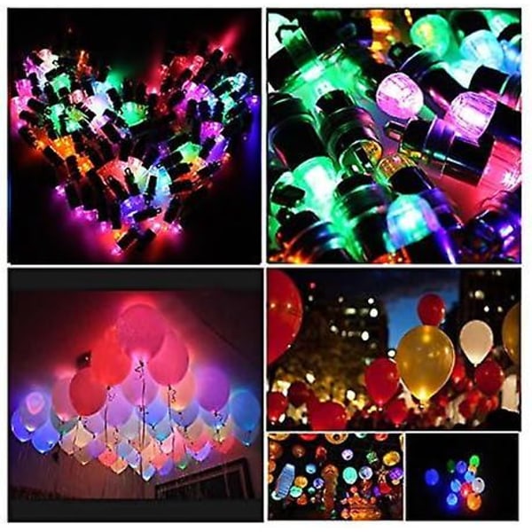 Led-ballonglampor, 30 st mini-lyktlampor för ballonger, miniatyr-led-lampor för papperslyktor DIY-modeller bröllopsfest födelsedag utomhus (färgrik