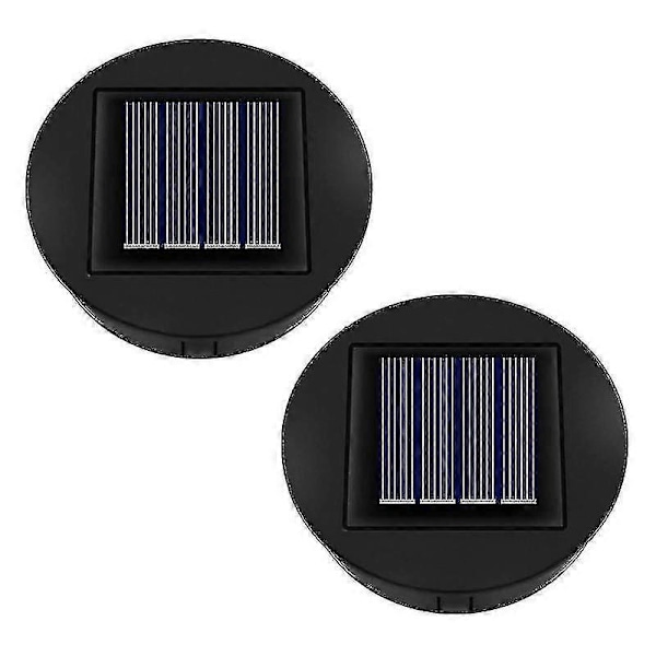 2kpl Aurinkovalon Vaihto Yläosa 8cm, Aurinkopaneelin Vaihto Ulkokäyttöön Puutarhalyhty Aurinko [db]