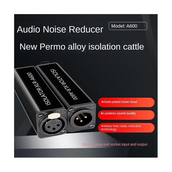 Audiokabelisolator Xlr eliminerar brus Jordningsslinga Audioisolator eliminerar brus
