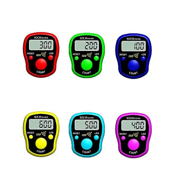 Mini Sormilaskuri Nollattava Digitaalinen LED Elektroninen Käsilaskuri [DB]