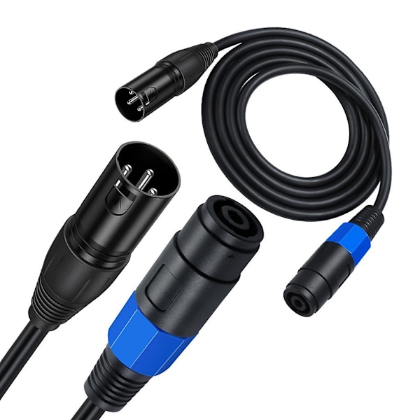 Speakon til XLR Han-kabel Speakon Stik Hun til XLR Han Forlængerkabel med Twist Lock til Studio Mikrofon DB