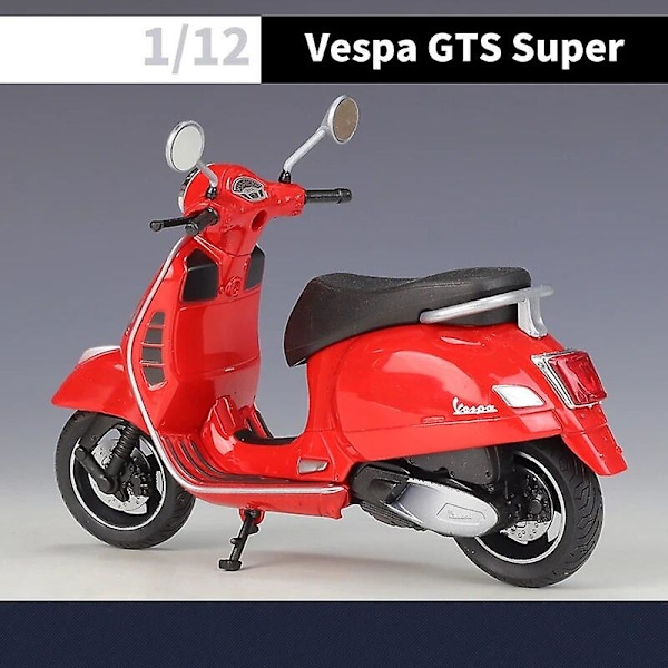 Welly 1:12 Vespa Gts Super 2020 Støpt kjøretøy Samleobjekter Hobby Motorsykkel Modell Leker Db Red with box
