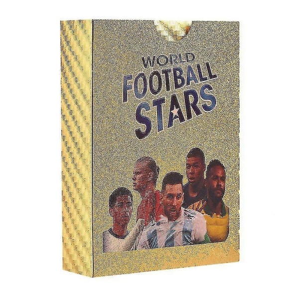 Fotbollsguldkort 50 kort Roliga kort Barnleksaker [DB] Gold 1 set