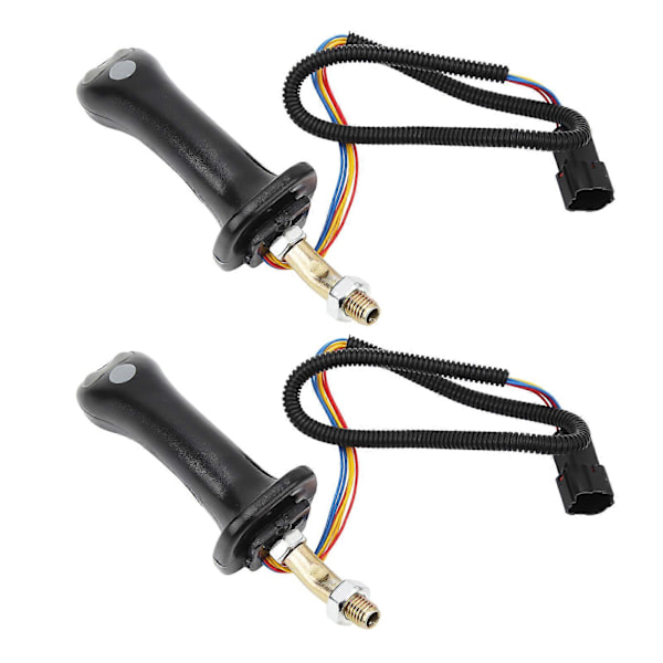 2 kpl 3-painikkeisia kaivinkoneen joystick-kahvoja 6-nastainen alumiiniseos Doosan DH DX150 215 225 300 3709C [db]