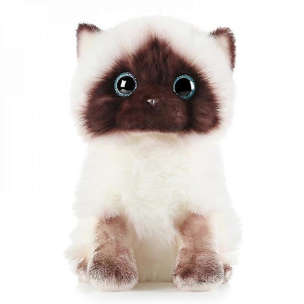 Ragdoll Katt Plyschdocka - 20cm Fylld Djur Katt Plyschdjur Heminredning Ornament För Barn Flickor Pojkar Presenter BDW [DB]