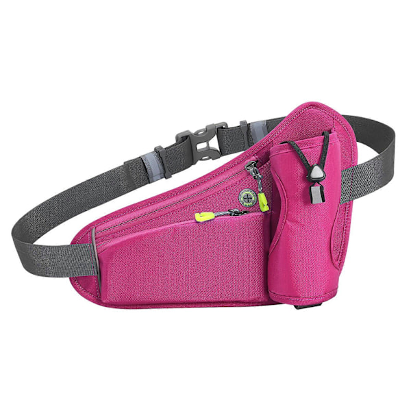 Sports Hydration Bæltetaske Løbebælte Taljetaske Bum Bag med Vandflaskeholder til Mænd Kvinder Løb Cykling Vandring Gåtur Db Rose red
