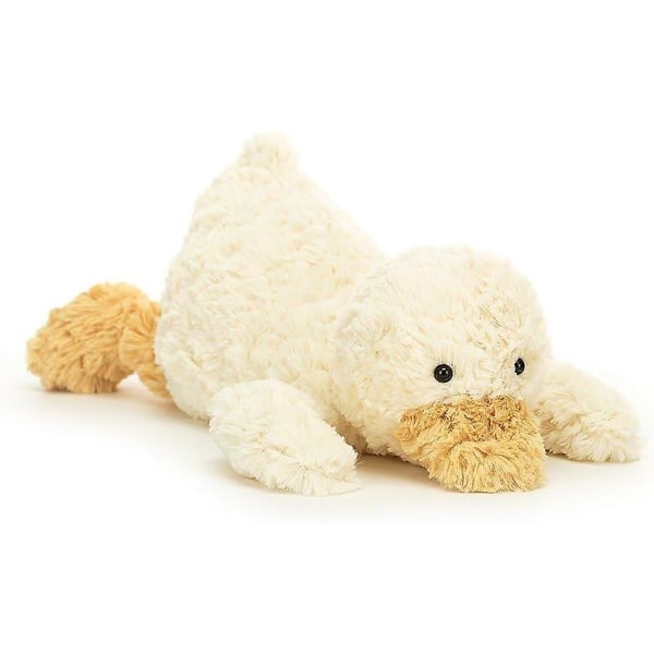 Søte andeplysjdyr, myke hvite andeplysjputer Kawaii klemmende Squishy andeplysjleker Gaver til barn Jul Valentinsdag DB
