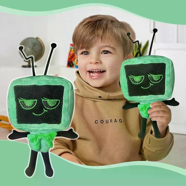 \"25cm Dandy'S World Plysch Söt Dandy World Scrap Fylld Skräckspel Goob Pebble Plyschleksak Mjuk Kudde Docka Kawaii Rumsinredning Leksak\" [DB] One Size green