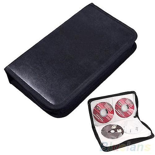 VCD Organizer 80 Discs CD-holder DVD-etui Opbevaring Kunstlæder Lynlåstaske[DB]