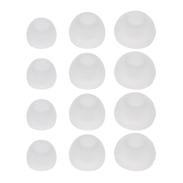 12 stk. Silikone Ørepropper Ørepropper S/M/L Størrelser Ørepropper Bløde Gummi Fleksible Ørepropper {DB Transparent