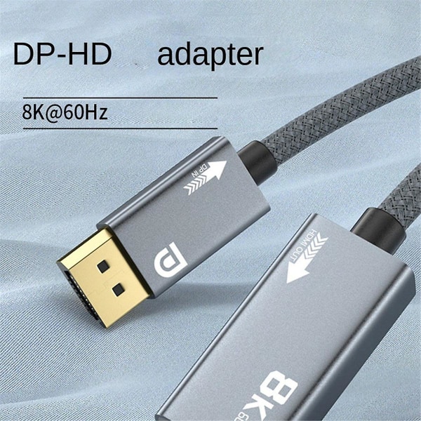 Dp1.4-yhteensopiva 2.1 HD-kaapeli 8k 60hz sovitin Datakaapeli TV-signaalikaapeli