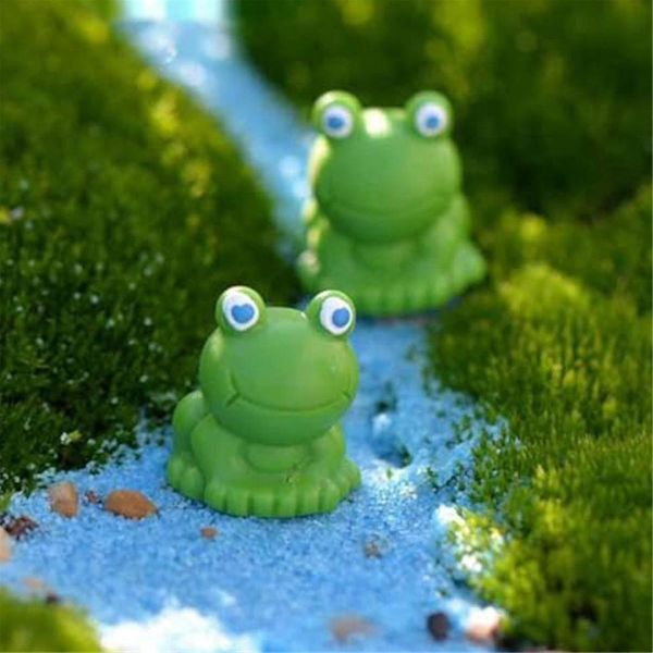Mini Frøer 100 Pakke, Mini Frø Have Dekoration, Grønne Frø Figurer, Mini Frøer Resin Figurer, Mini Frøer Figurer  [dB} green
