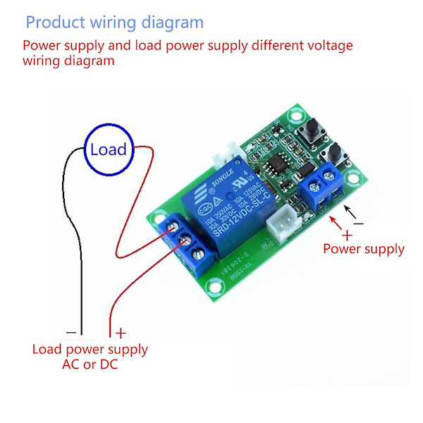 YX-1558 12V Selv-låsing Modul Dobbel Nøkler Bryter Relé Modul Kretskort db