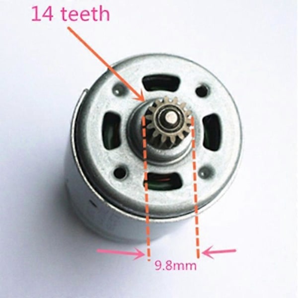 14 Tänder Motor 14.4V Ersätter för 629819-4 629875-4 6381D BDF343 6280D 6280DWE 6281DWE 6281D MT070 6 [DB] Silver