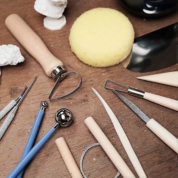 45 stk Polymer Clay Værktøjer Modellering Ler Skulptur Værktøjer Sæt Til Keramik Skulptur Træ Dotting Værktøjer DB 25PCS