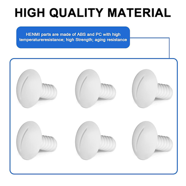 Plastskruer for hjul (6 skruer) til Polaris Pool Cleaner 180/280 + 6 ekstra skiver C-55, hvit