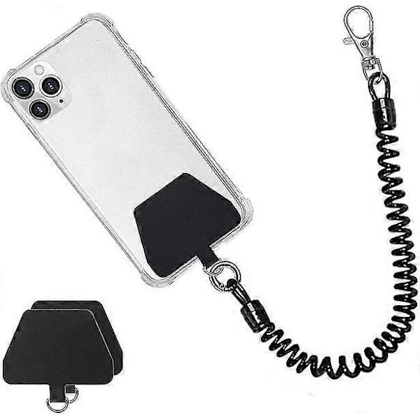 Telefon Lanyard Tether med Patch: Universelle Elastiske Lasso Stropper [DB]