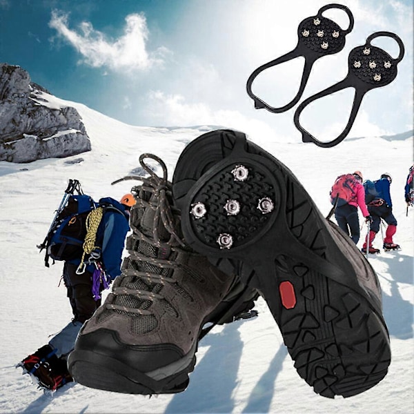 1 Par Barnens Isdubbar Traction Cleats Spik för Vintervandring Säkerhetssko Grepp på Is Snö för Barn Flickor och Pojkar db