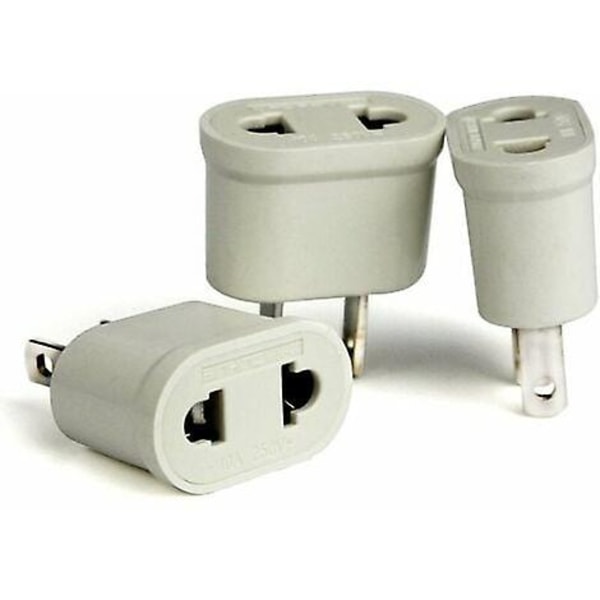 Fei Yu 3PCS FR till US Adapter Converter Europeisk kontakt till Amerikansk kontakt för att ansluta [DB]