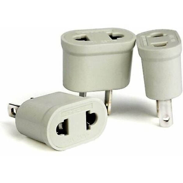 Fei Yu 3PCS FR to US Adapter Converter European Plug to American Plug for Plugging [DB]