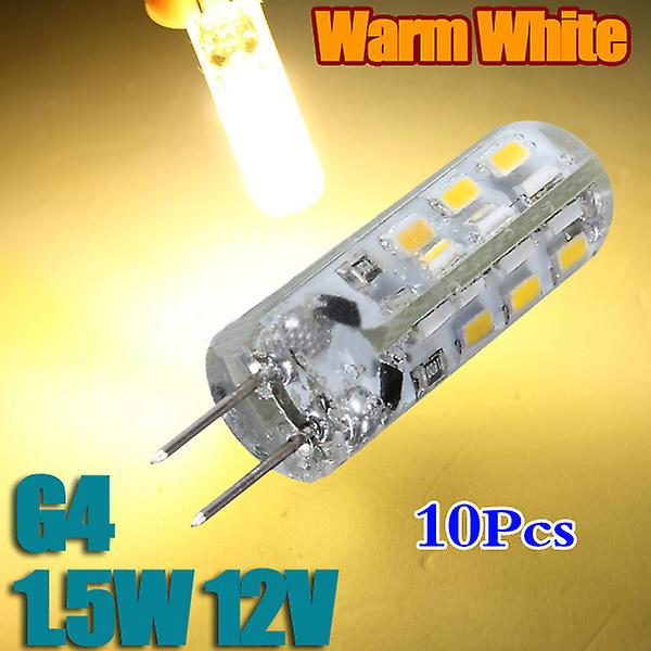 10X G4 1,5W LED-lampa ersätter halogenlampa 12V SMD LED-lampa lampor [DB] Warm white