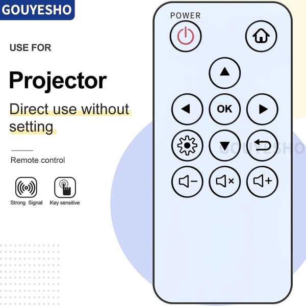 Ny fjernkontroll for Viewsonic M1 Mini Plus Pocket Cinema Projector [DB]