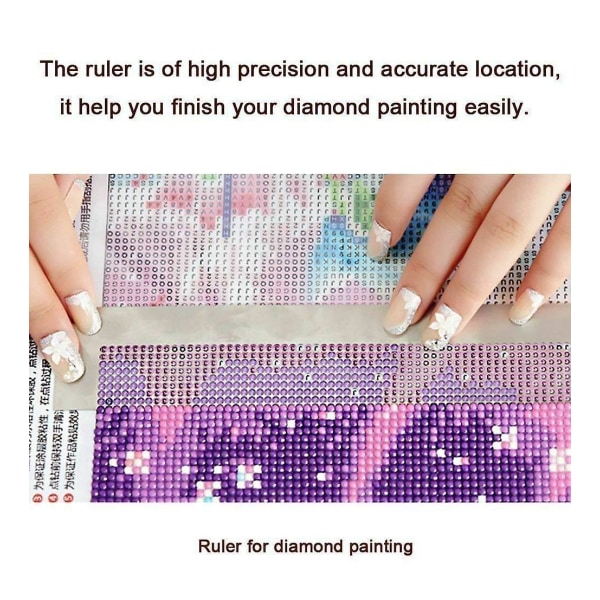 5d Diamond Diy -työkalut ruostumattomasta teräksestä valmistettu viivain piirtäminen kukoistava maalaus mesh ruudukko kirjonta kuvat taidekäsityöt 520 tyhjät ristikot