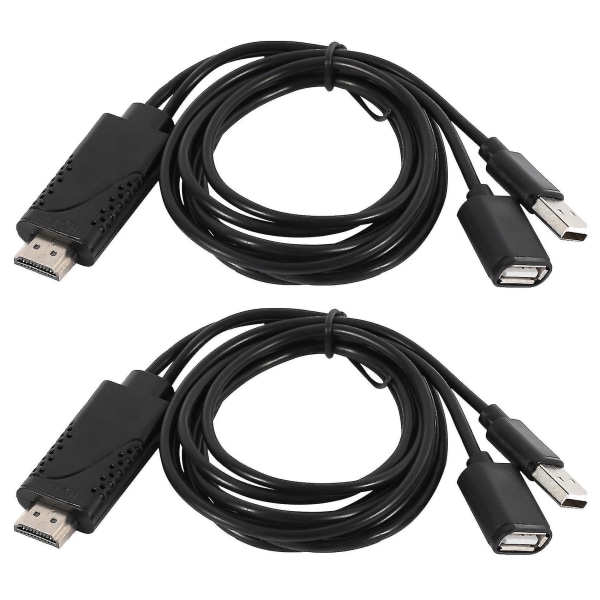 2x USB naaras-uros HDTV-sovitinkaapeli 7/7plus/6s 6 Plus