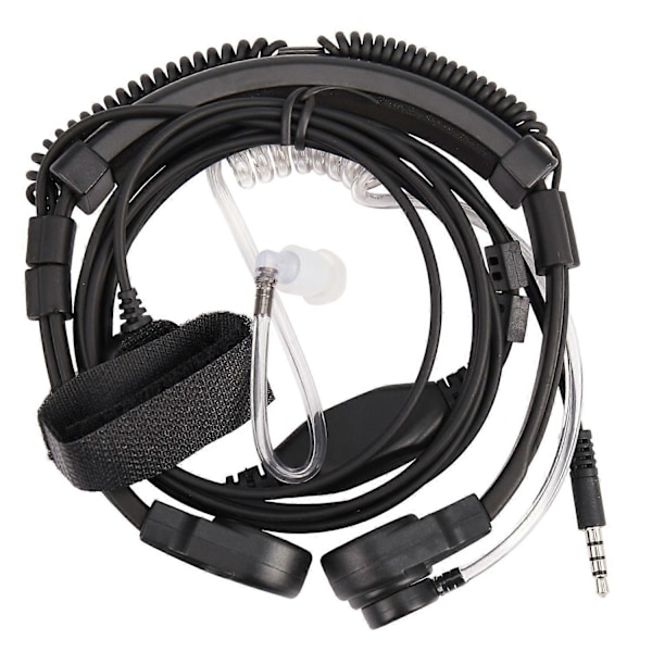 3,5 mm justerbar halsmikrofon, skjult akustisk tube-ørepropp med finger-PTT for en [DB] black