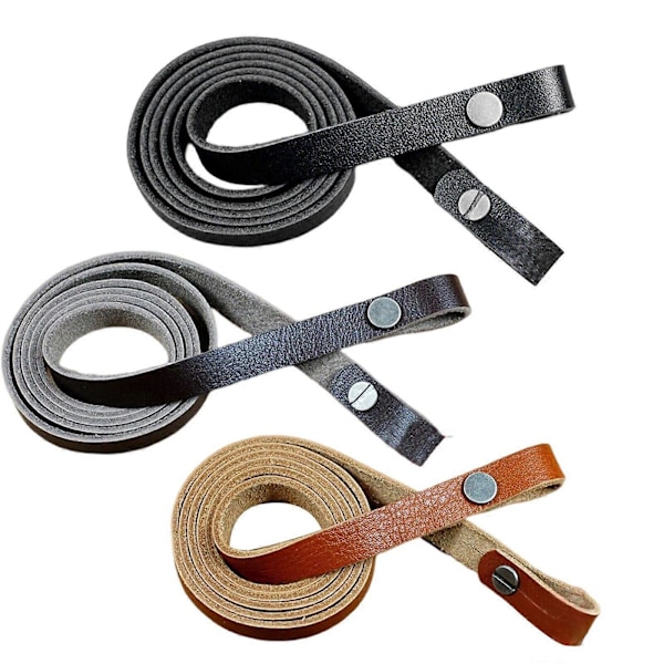 Äkta Läder Handgjord Kikare DC Kamera Axel- & Halsrem Ny [DB] Black