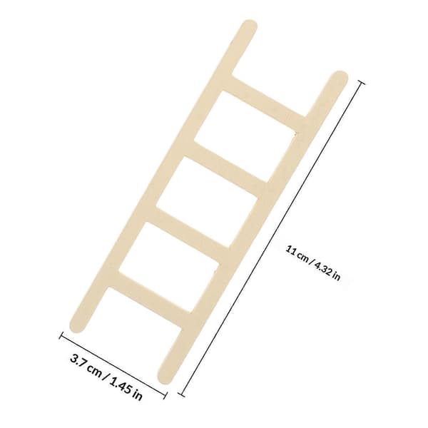 Dekorativ Miniature Træstige til Minihus 4 stk. Sæt[DB]