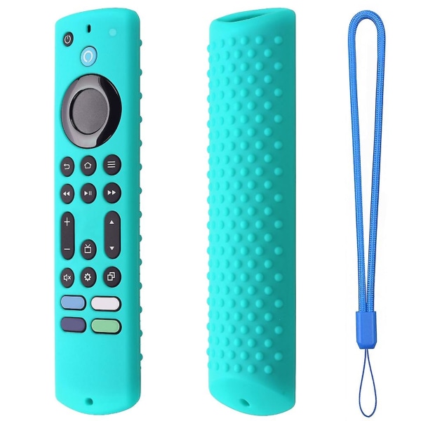 Silikoneetui til Fire Stick 4k 2023/fire 55" 4-serie 4k fjernbetjent beskyttelsesdæksel Anti-slip Box Bag Anti-snavs Sleeve [DB] Mint Green