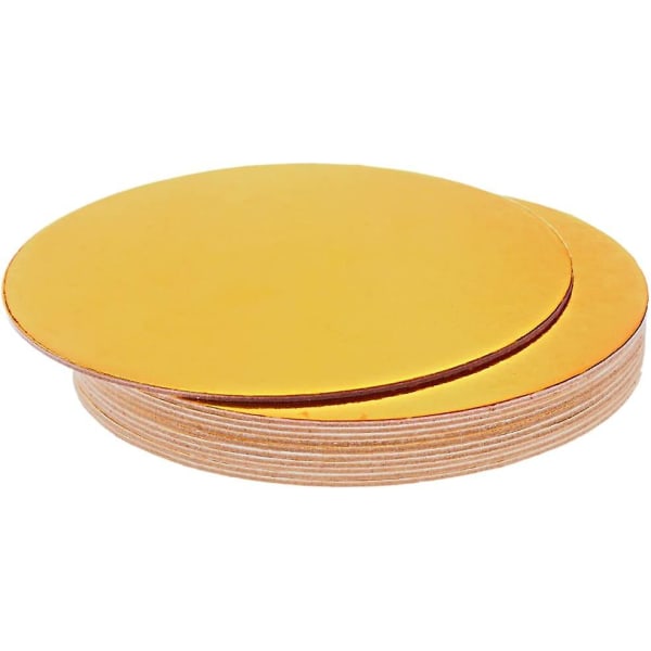 30 pakkauksen pyöreä kultainen kakkulevy (4 tuumaa) - rasvanpitävä ja puristettu pahvi