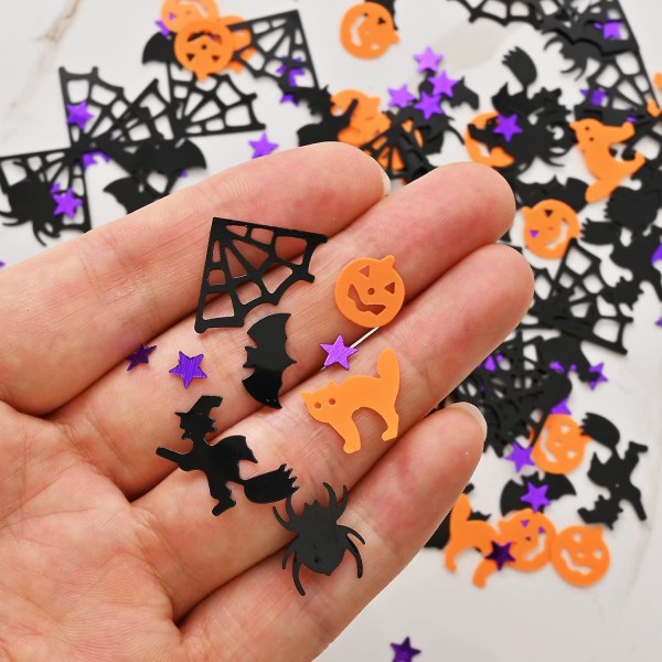 Halloween Confetti Glitter Sequins - Pumpkin Bat Cat Witch Spider Confetti