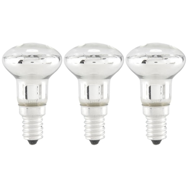 Korvaava E14 R39 30W kierrekantainen hehkulamppu kirkas heijastin spottivalo laavalamppuun [db] Transparent 3pcs