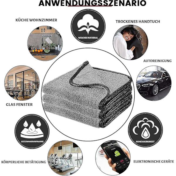 Dusjkabinettklut for fjerning av vann i dusj og bad, skinnende bad Xxl tørkeklut, rasktørkende tørkeklut db 3Pcs 40 x 40 cm
