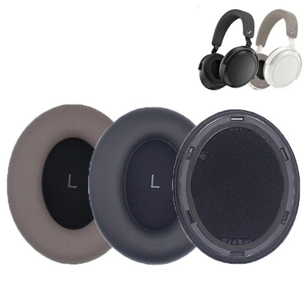 1 par med øreputer i svamp for Sennheiser Momentum 4.0 hodetelefoner (grå) {DB Grey